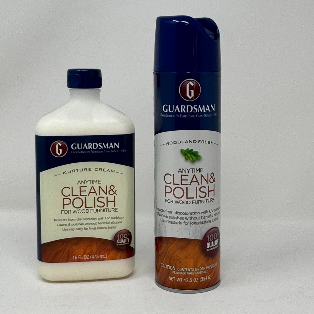 Guardsman Wood Furniture Clean & Polish Set Nurture Cream & Woodland Fresh Spray